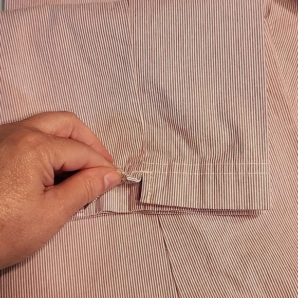 CHRISTOPHER & BANKS Lavender and White Pinstripe Ankle Pants Size 12 Petite - Picture 5 of 12